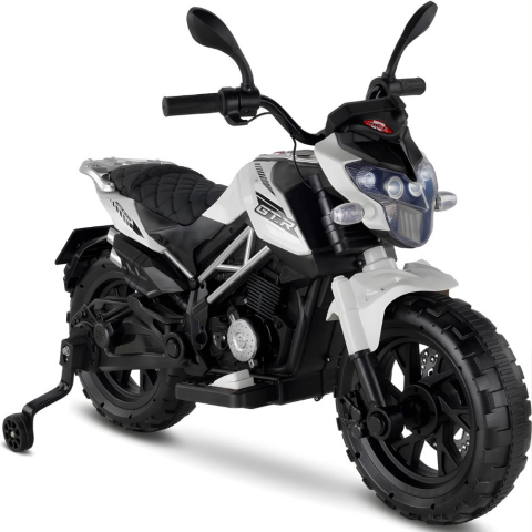 Babyhope 447 Motocross Akülü Motor Çocuk Motoru 12V Beyaz