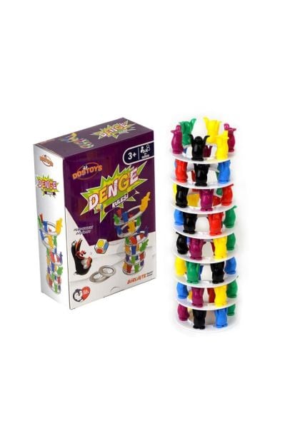 Denge Kulesi - Renkli Penguen Denge Oyunu- Eğitici Aile I?çi Aktivite Oyunu