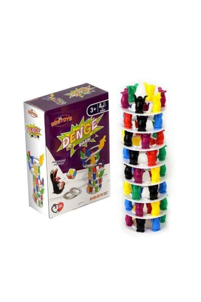 Denge Kulesi - Renkli Penguen Denge Oyunu- Eğitici Aile I?çi Aktivite Oyunu