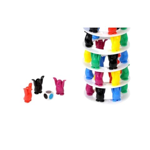 Denge Kulesi - Renkli Penguen Denge Oyunu- Eğitici Aile içi Aktivite Oyunu