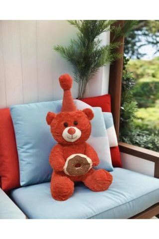 50 cm Donat Pastalı Peluş Ayıcık