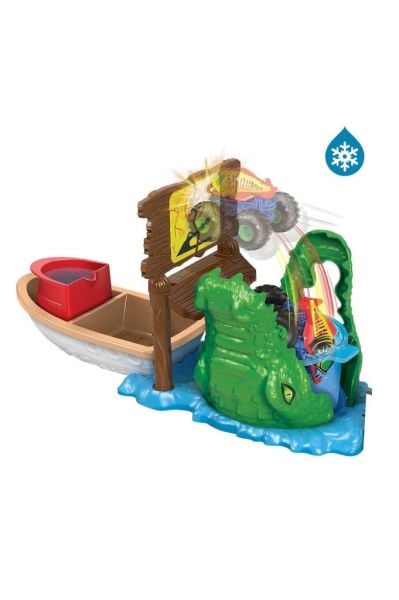 Hot Wheels Monster Trucks Renk Değiştiren Araçlar Timsahdan Kaçış Oyun