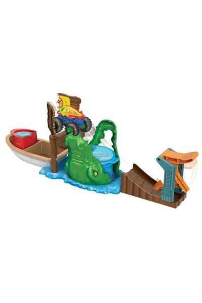 Hot Wheels Monster Trucks Renk Değiştiren Araçlar Timsahdan Kaçış Oyun