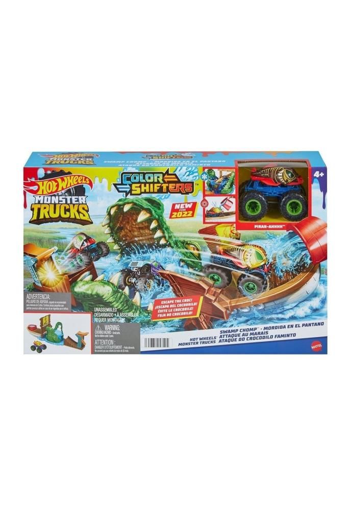 Hot Wheels Monster Trucks Renk Değiştiren Araçlar Timsahdan Kaçış Oyun