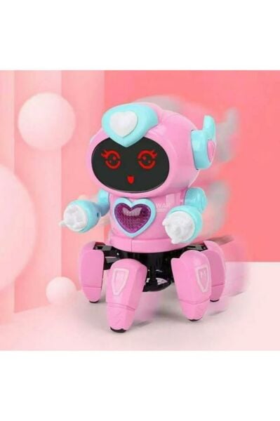 Sesli Işıklı Sevimli Robot - Uzaktan Kumandalı Robot
