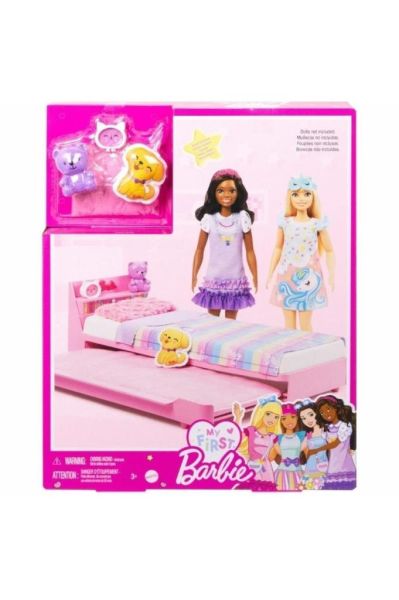 Barbie My First Barbie - İlk Barbie Bebeğim - Barbie'nin Yatağı Oyun Seti