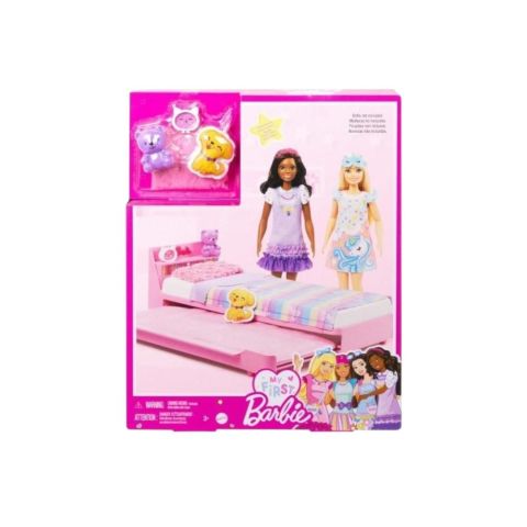 Barbie My First Barbie - İlk Barbie Bebeğim - Barbie'nin Yatağı Oyun Seti