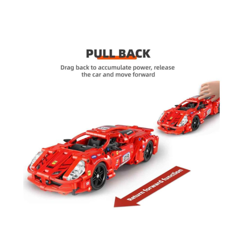 iM. Master Çek Bırak Kırmızı Süper Araba 437 Parça