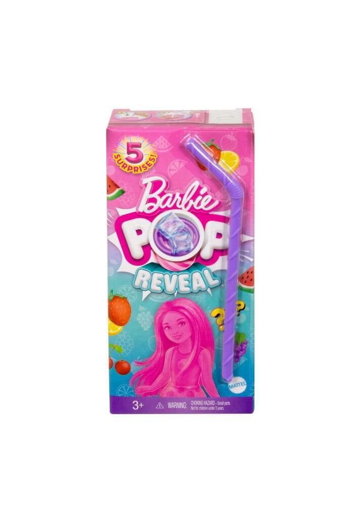 Barbie Pop Reveal Chelsea Small Doll, Fruit Series with 5 Surprises Including Pop-It Pet & Accessories