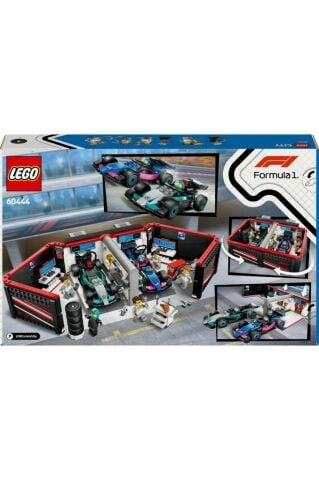 F1® Garajı ve Mercedes-AMG ve Alpine Arabaları 60444 - 7 Yaş ve Üzeri Yapım Seti (678 P)