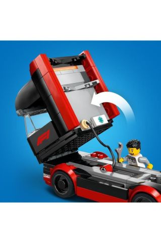 RB20 ve AMR24 F1® Arabalı F1® Kamyonu 60445 - 8 Yaş ve Üzeri Oyuncak Yapım Seti (1086)