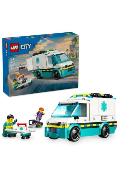 Acil Yardım Ambulansı 60451 -5 Yaş Üzeri Çocuklar için Oyuncak Yapım Seti (184 Parça)