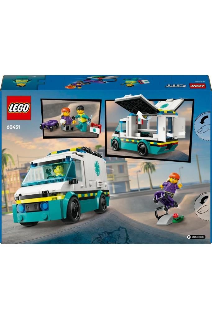 Acil Yardım Ambulansı 60451 -5 Yaş Üzeri Çocuklar için Oyuncak Yapım Seti (184 Parça)