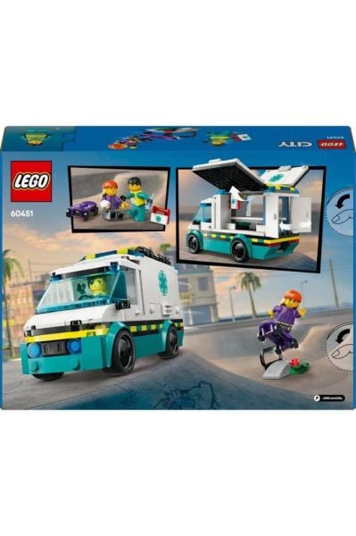 Acil Yardım Ambulansı 60451 -5 Yaş Üzeri Çocuklar için Oyuncak Yapım Seti (184 Parça)