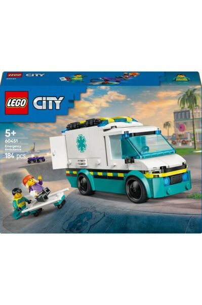 Acil Yardım Ambulansı 60451 -5 Yaş Üzeri Çocuklar için Oyuncak Yapım Seti (184 Parça)