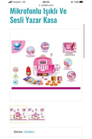 Mikrofonlu Işıklı Ve Sesli Yazarkasa