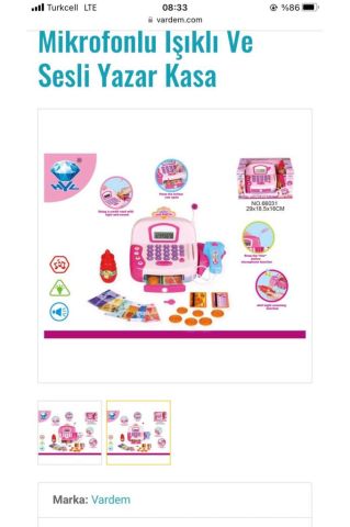 Mikrofonlu Işıklı Ve Sesli Yazarkasa