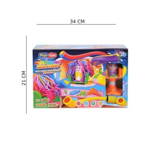 Multi Renkli Oyun Hamurlu Kuaför Seti