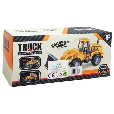 Pilli Işıklı Buldozer Çarp Dön.