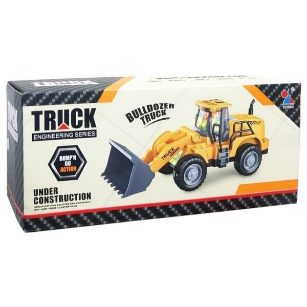 Pilli Işıklı Buldozer Çarp Dön.