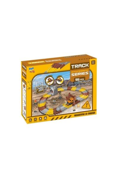 96 Parça İnşaat Temalı Hareketli Raylar Araçlı İnşaat Tracks