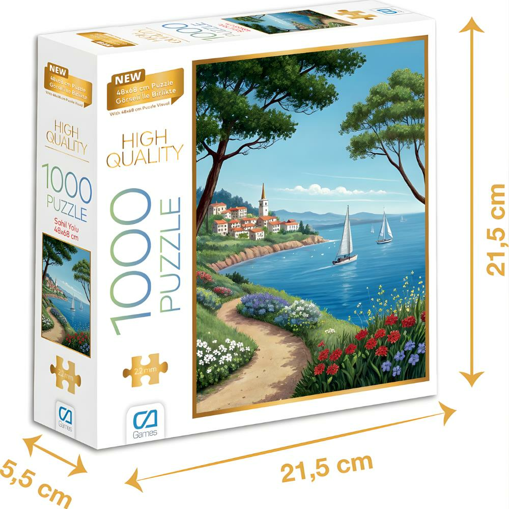 Ca Games Sahil Yolu - 1000 Parçalı Puzzle - 48 x 68 cm