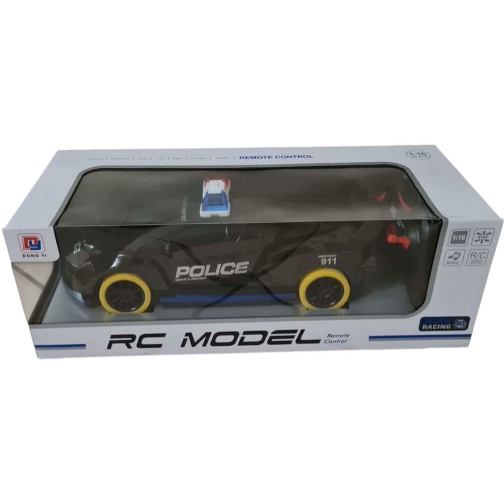 Uzaktan Kumandalı Sesli Işıklı Polis Arabası Siyah