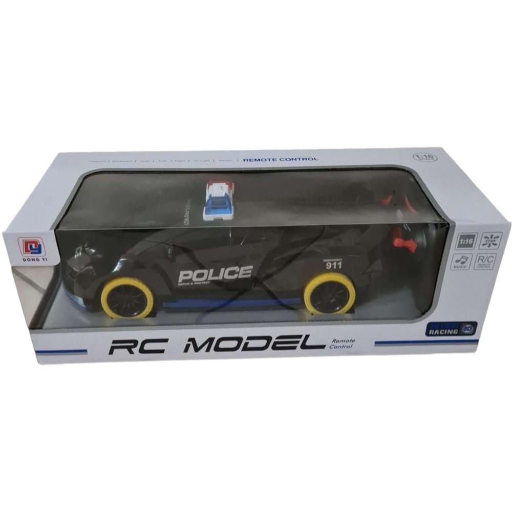 Uzaktan Kumandalı Sesli Işıklı Polis Arabası Siyah