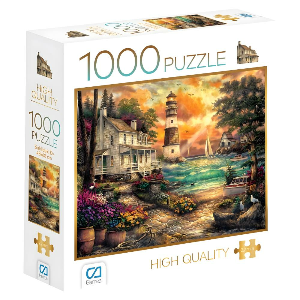 CA Games Taş Ev 1000 Parça 2,2mm Kalınlık 48x68cm Profesyonel Hobi Puzzle Yapboz Serisi