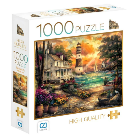 CA Games Taş Ev 1000 Parça 2,2mm Kalınlık 48x68cm Profesyonel Hobi Puzzle Yapboz Serisi