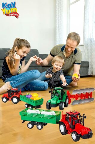 Oyuncak Traktör, Hayvanlı, Meyveli, Biçerdöver pulluklu, Yumurtalı Horozlu, Emekleme Oyuncağı