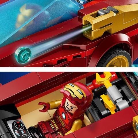 Marvel Iron Man Arabası ile Black Panther, Red Hulk’a Karşı İnşa Edilebilen Oyun Seti 76310
