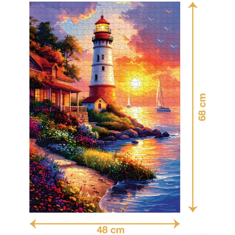 Ca Games Kıyıdaki Fener - 1000 Parçalı Puzzle - 48 x 68 cm