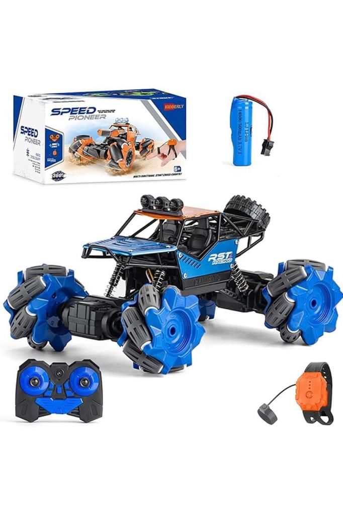 LED Işıklı 2.4Ghz Şarjlı, 360 Derece Dönebilen El ve Kumanda Kontrollü, Metal Big Foot Araba