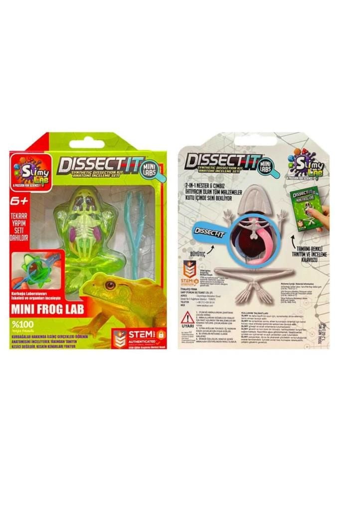 Slimy Lab Mini Kurbağa Laboratuvarı Deney Seti 6+