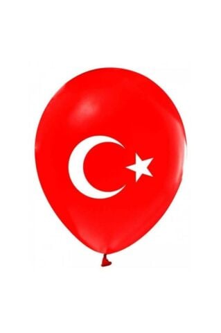 Balon 1+1 Baskili AyYıldız Bayrak P100