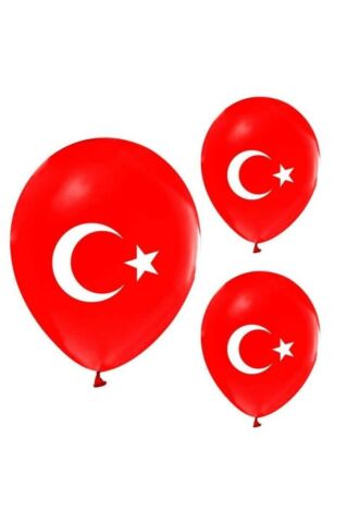 Balon 1+1 Baskili AyYıldız Bayrak P100