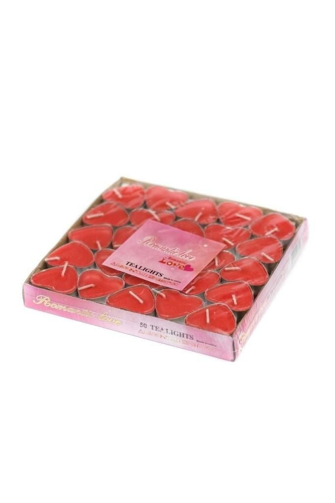 Romantic Love Kalplı Mum 50'li Paket
