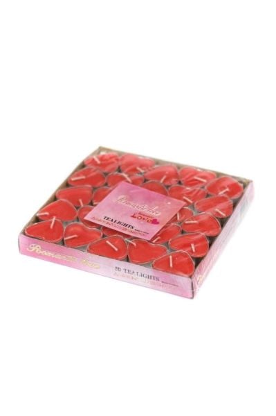 Romantic Love Kalplı Mum 50'li Paket