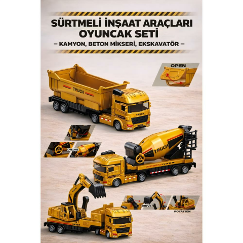 Sürtmeli Araba İnşaat Araçları Pls