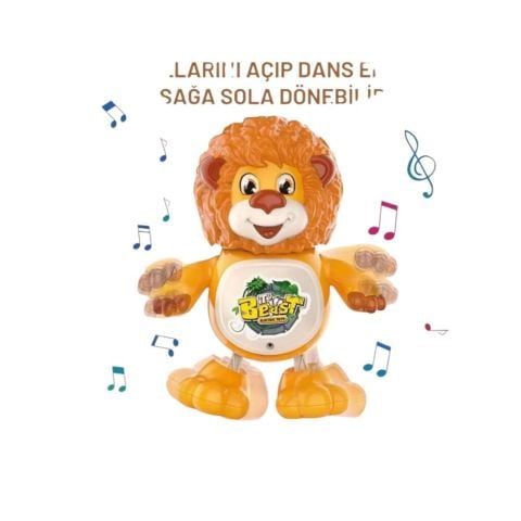 Sesli Işıklı Hareketli Dans Edebilen Emekleme Aslan