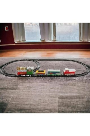 3 Vagonlu Raylı Tren Seti Pilli 180 Cm