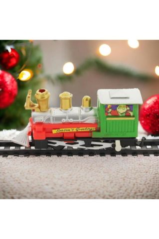 3 Vagonlu Raylı Tren Seti Pilli 180 Cm