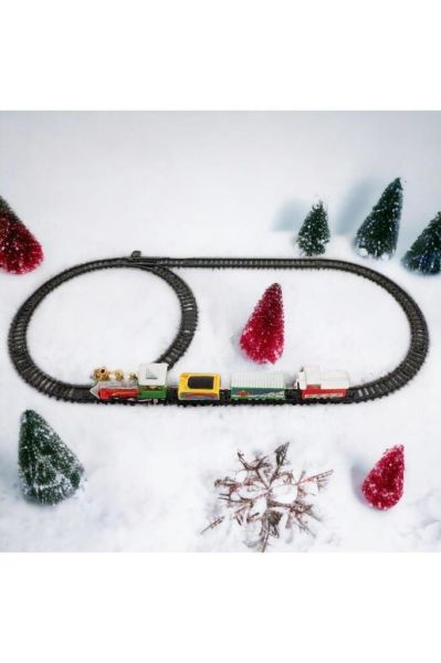 3 Vagonlu Raylı Tren Seti Pilli 180 Cm