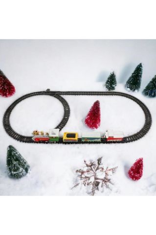 3 Vagonlu Raylı Tren Seti Pilli 180 Cm