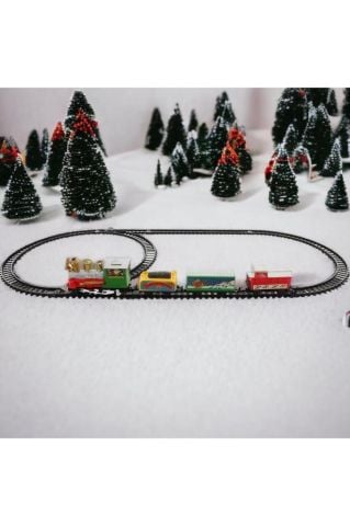 3 Vagonlu Raylı Tren Seti Pilli 180 Cm