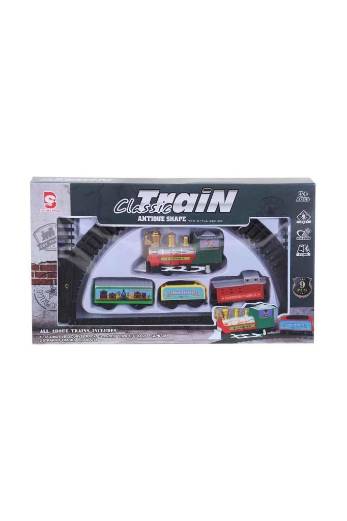 3 Vagonlu Raylı Tren Seti Pilli 180 Cm