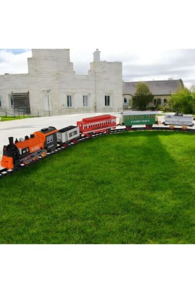 Işıklı Müzikli Buhar Atan Tren Set 22 Parça 530 cm