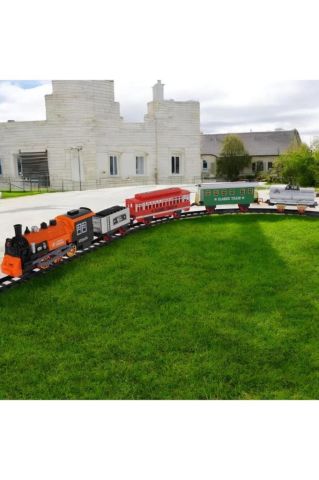 Işıklı Müzikli Buhar Atan Tren Set 22 Parça 530 cm