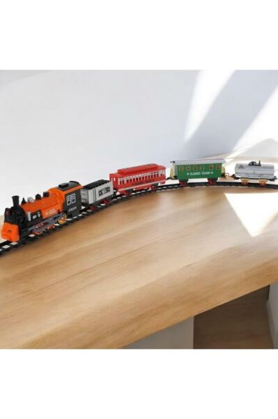 Işıklı Müzikli Buhar Atan Tren Set 22 Parça 530 cm